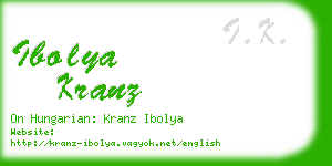 ibolya kranz business card